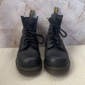 Dr. Martens Black Leather Lace Up Boots